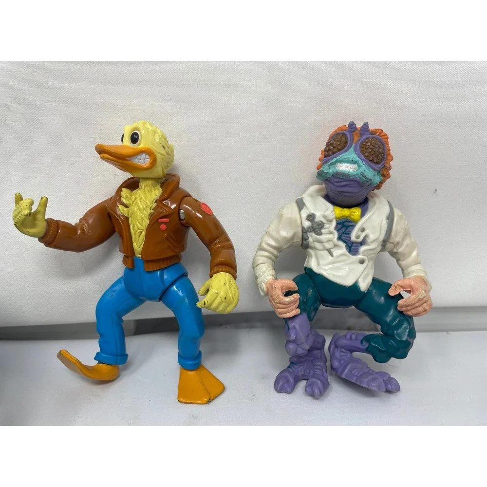 Vintage TMNT Villains Lot – Leatherhead, Ace Duck,‎ Mutagen Man – 1989-90